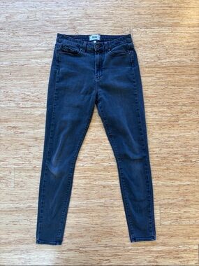 PAIGE Dark Black Skinny Jeans - Women's